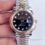 (Noob) Best 41mm Rolex Datejust Black Dial With Diamonds Jubilee Bracelet Swiss Replica Watch